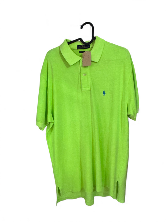 Polo Lacoste Vintage Vert Fluo- L