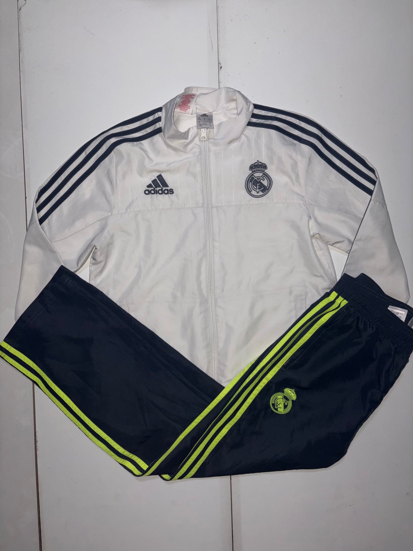 Survêtement Adidas Real Madrid CF Blanc & Jaune fluo – XS