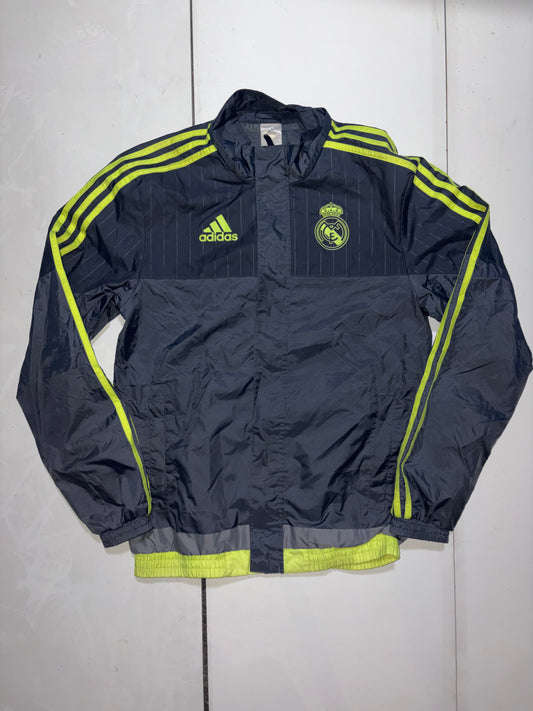 Haut de Survêtement Adidas Real Madrid CF Gris & Vert - XS