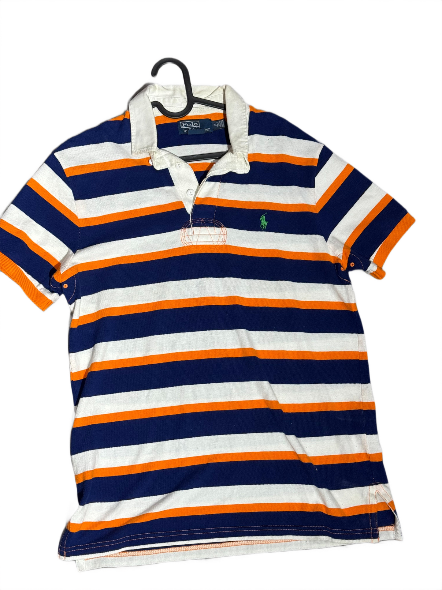Polo Ralph Lauren Bleu/Orange Rayé - M