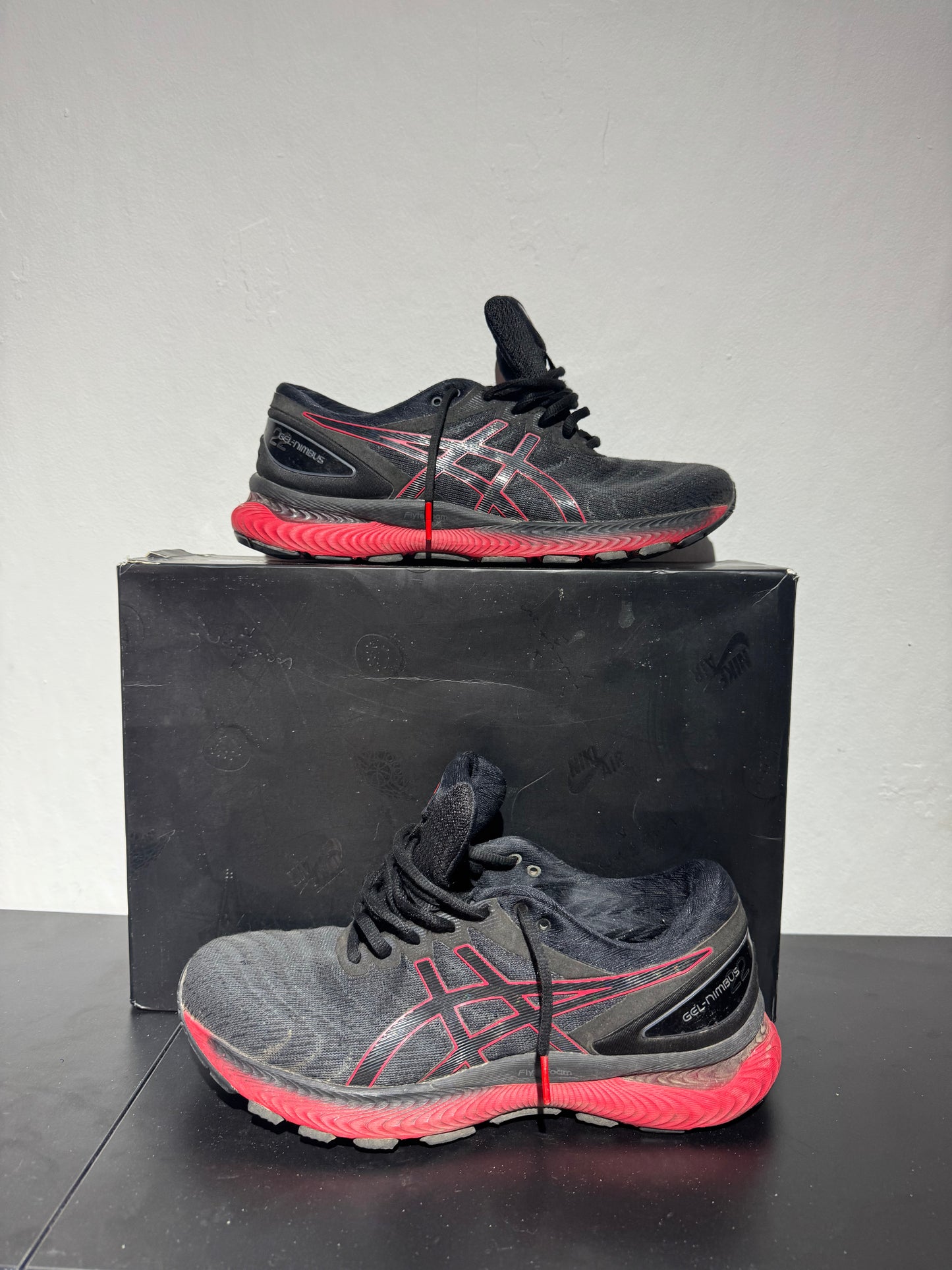 ASICS Gel-Nimbus 22 Noir/Rouge - 40,5