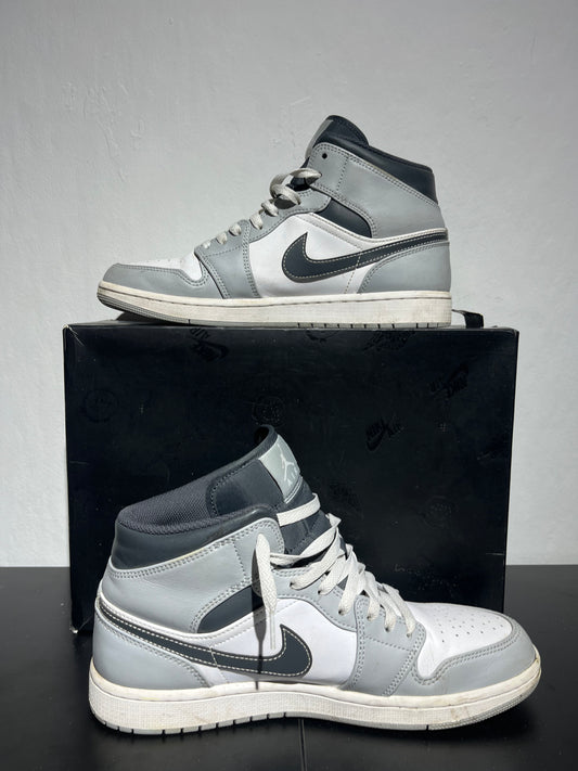 NIKE Air Jordan 1 Gris/Blanc - 44