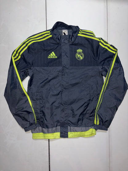 Haut de Survêtement Adidas Real Madrid CF Gris & Vert - XS