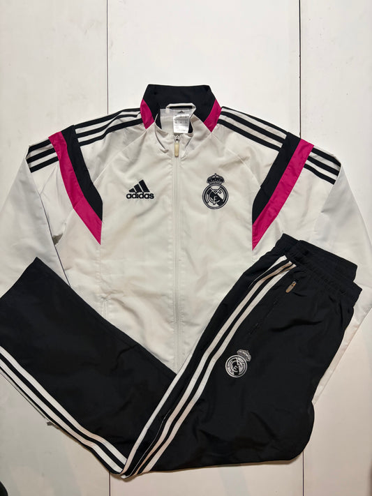 Survêtement Adidas Real Madrid CF Blanc & Rose – XS