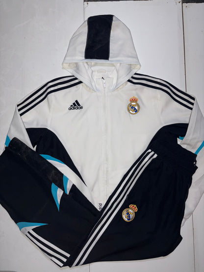 Survêtement Adidas Real Madrid CF Blanc & Noir – XL